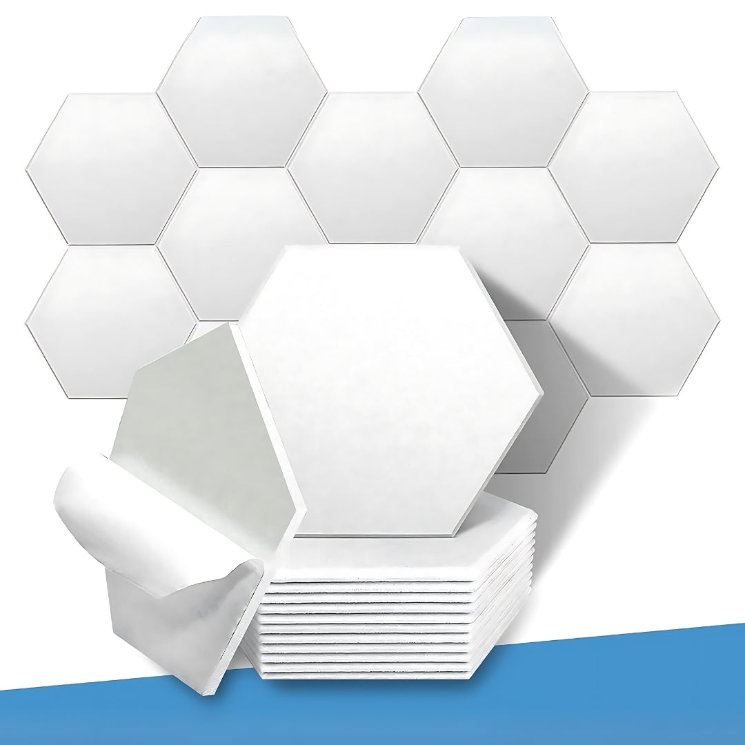 12 Paneles Hexagonal De Espuma Acústica Aislamiento Estudio