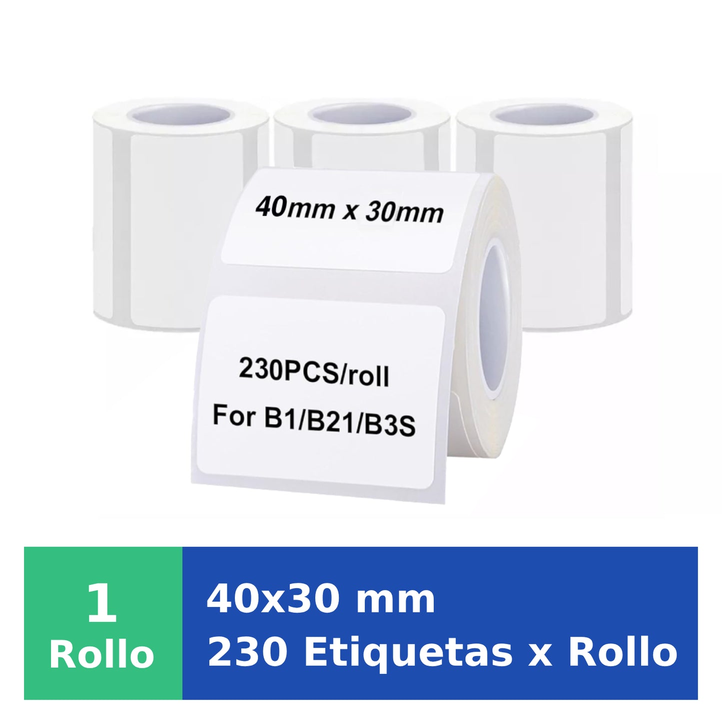 Rollo Etiquetas Papel Para Impresora Niimbot B1 B21 B3s
