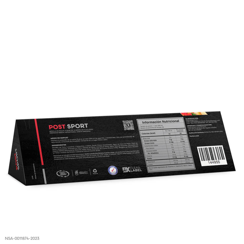 Post Sport Fuxion Recuperación Gym, Para Recuperar Tus Músculos