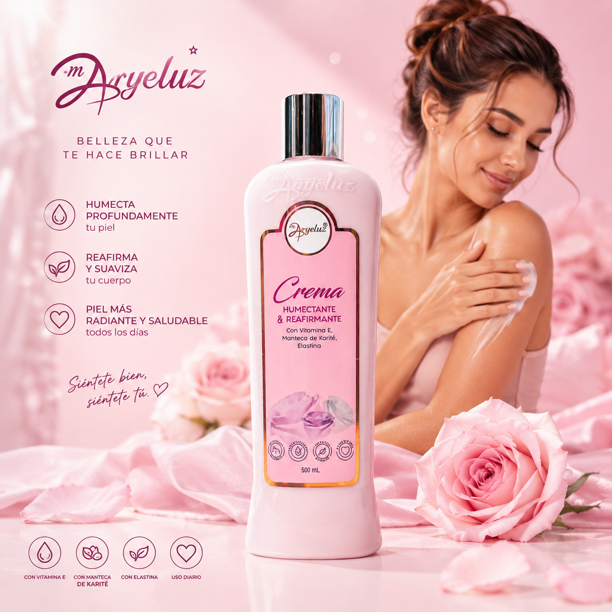 Crema Humectante Y Reafirmante 500 mL - Anyeluz