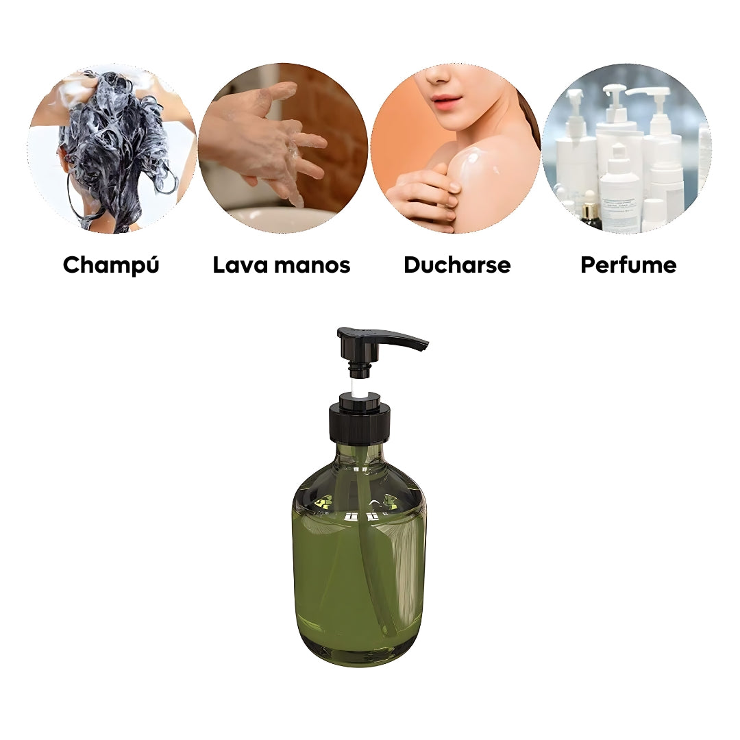Dispensador De Jabón Loción Champú Alcohol Envase Recargable