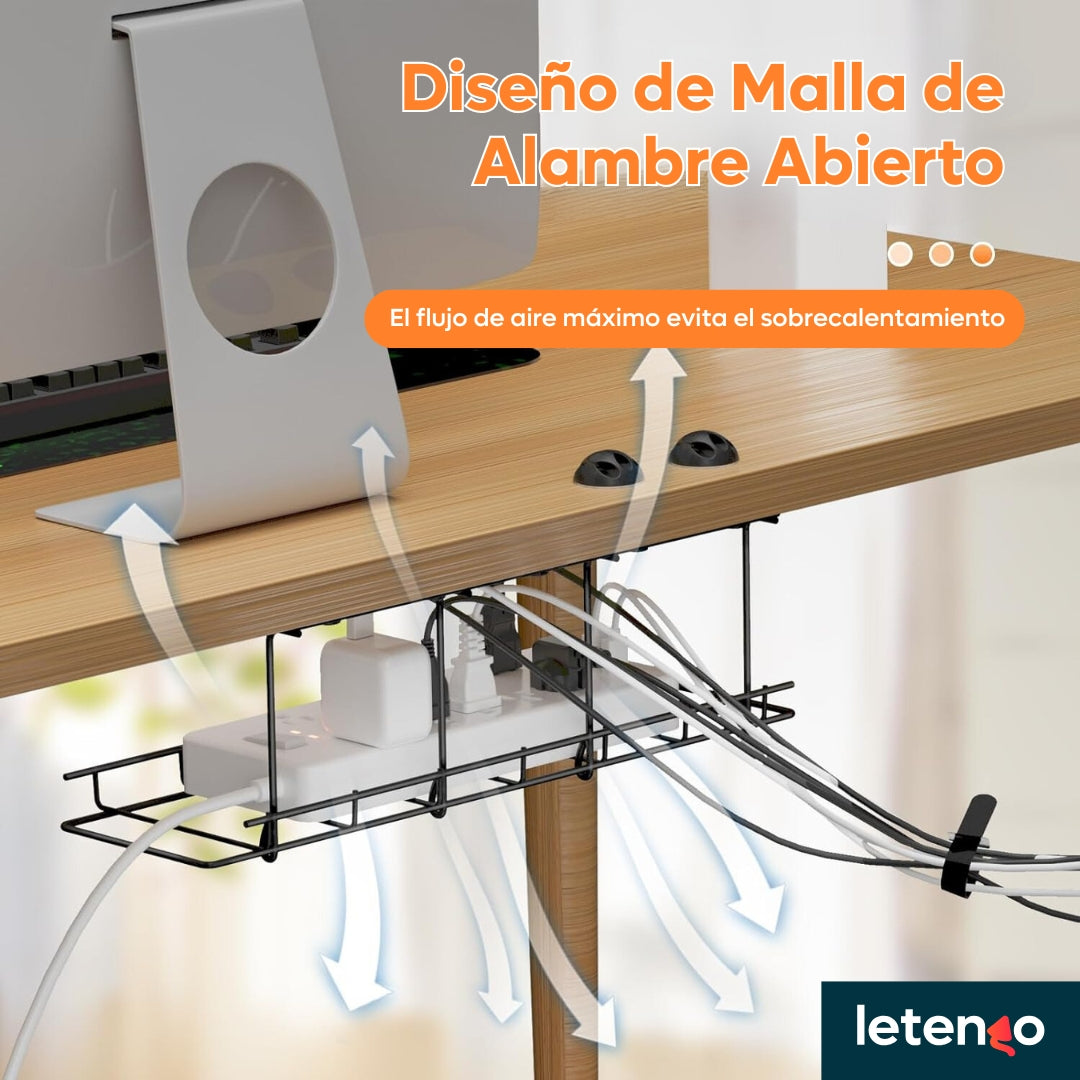 Bandeja Organizadoras De Cables Para Debajo Escritorio Metal