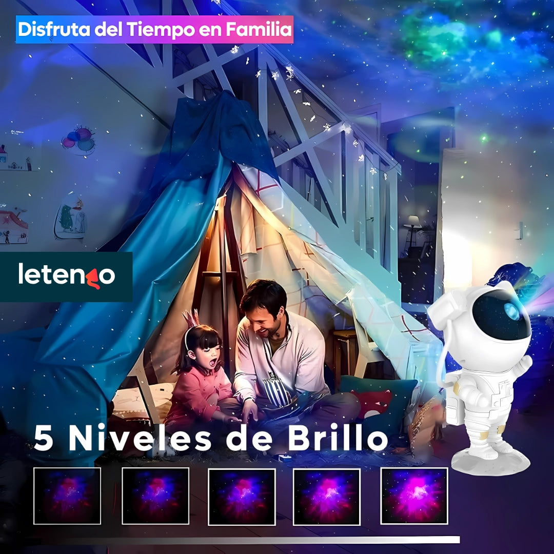 Astronauta Proyector De Estrellas Galaxia Aurora Luz Led