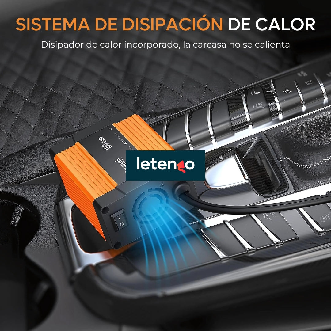 Inversor Convertidor De Corriente Carro Dc 12v A 110v 150w