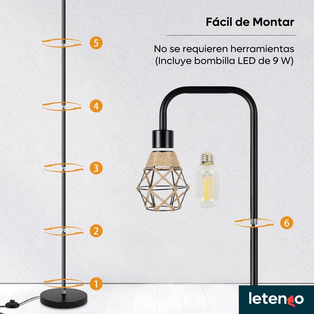 Lámpara De Pie Led Para Habitación Oficina Sala Moderna