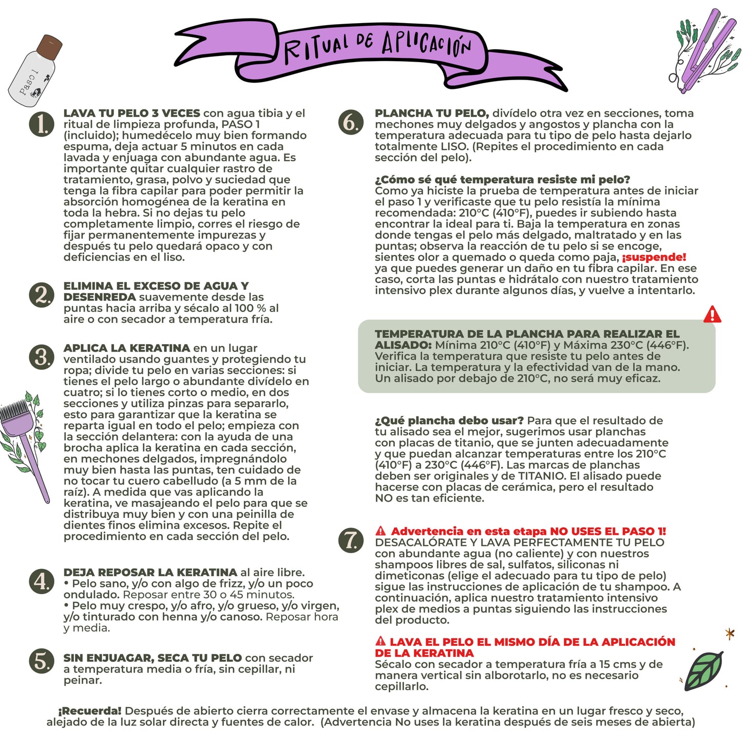 Keratina 120 ml – 1 persona (pequeña) - Ritual Botánico