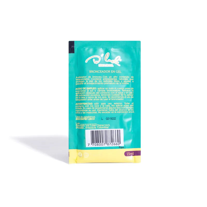 Sachet Bronceador en Gel D'Luchi 15 ML - Kaba