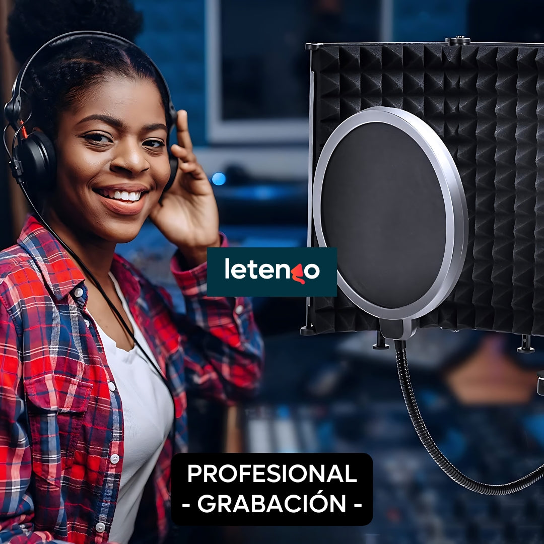 Paneles De Aislamiento Para Micrófono + Trípode + Filtro Pop