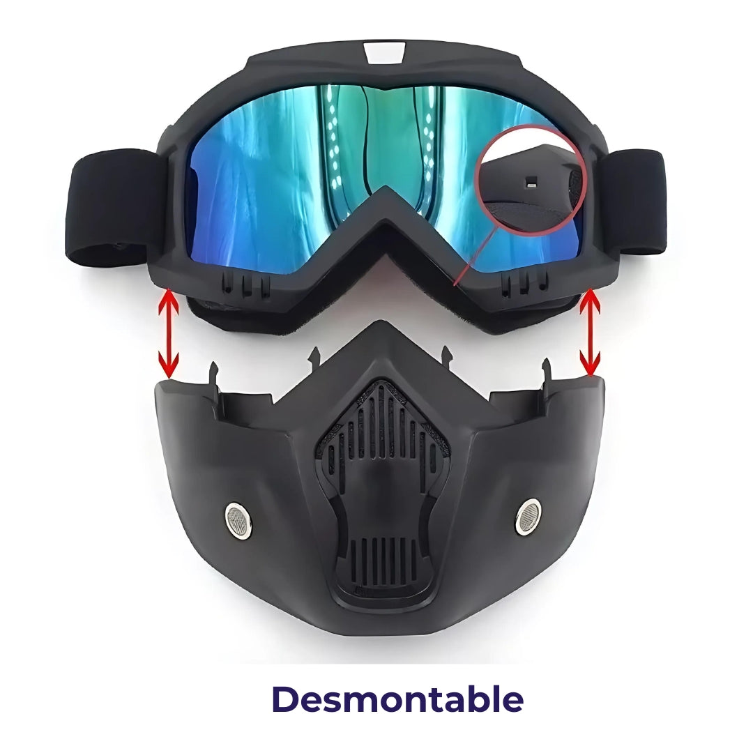 Gafas Careta Desmontable Motociclismo Motocross Ciclismo