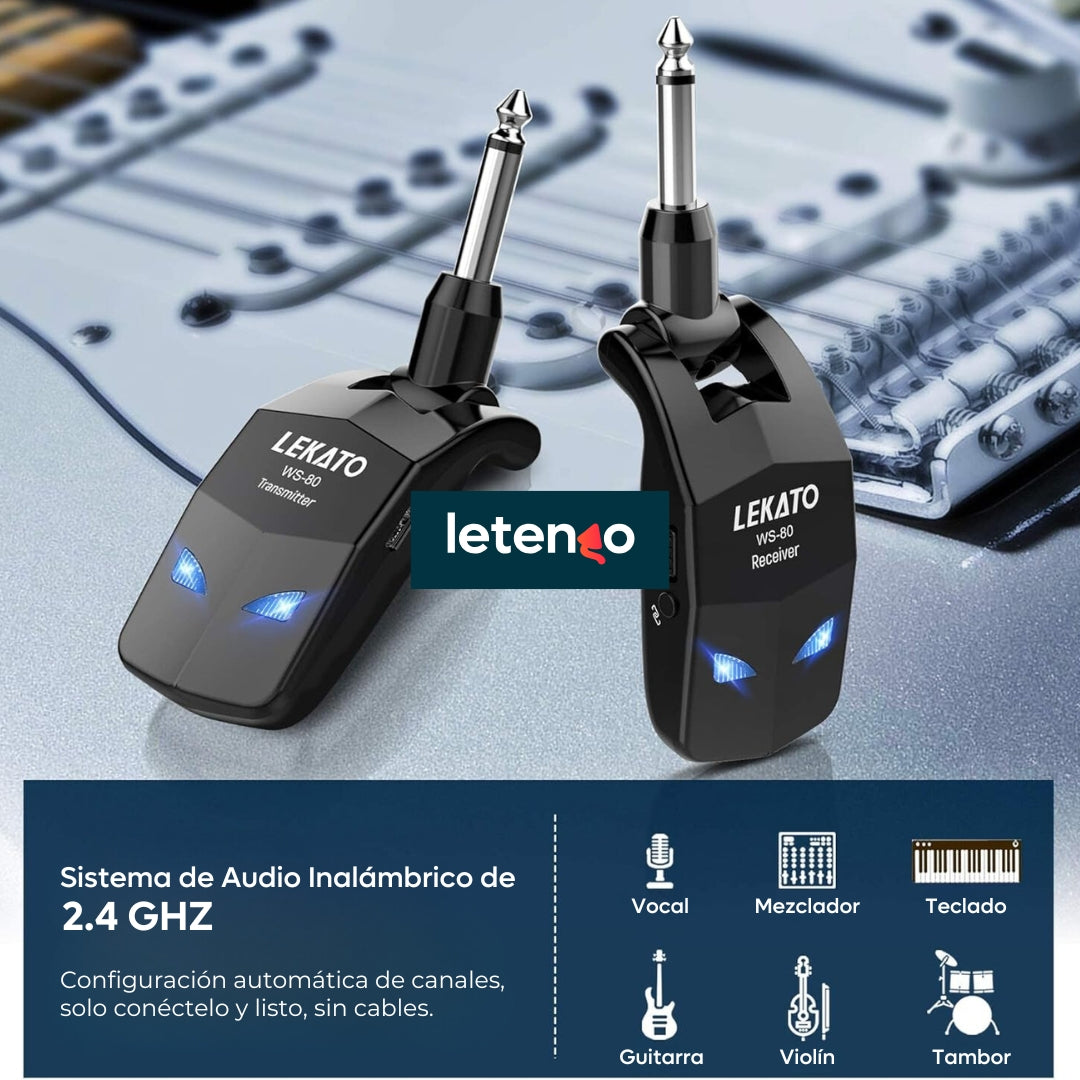 Sistema Inalámbrico Para Guitarra Bajo Ukelele 2,4 Ghz