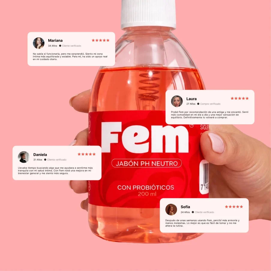 Jabón Íntimo PH Neutro Fem, Ayuda A Mantener La Flora De Tu Zona Íntima x 200 mL