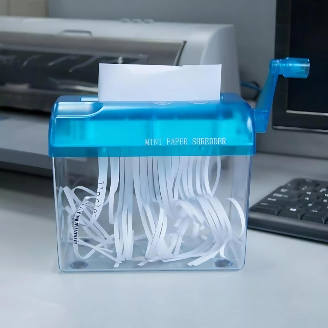 Mini Trituradora Manual Cortadora De Papel Portátil Oficina