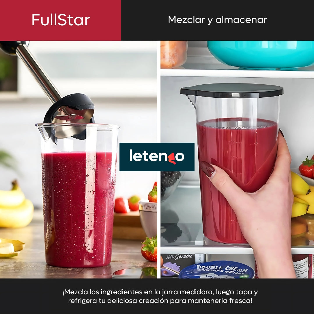 Batidora De Inmersión Licuadora De Mano Fullstar 4 En 1