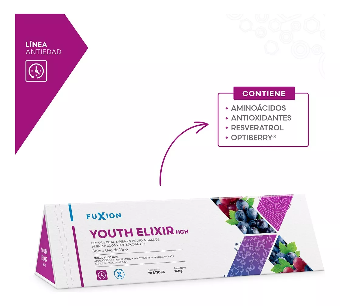Hgh Fuxion Resveratrol Antienvejecimiento - 28 Sobres