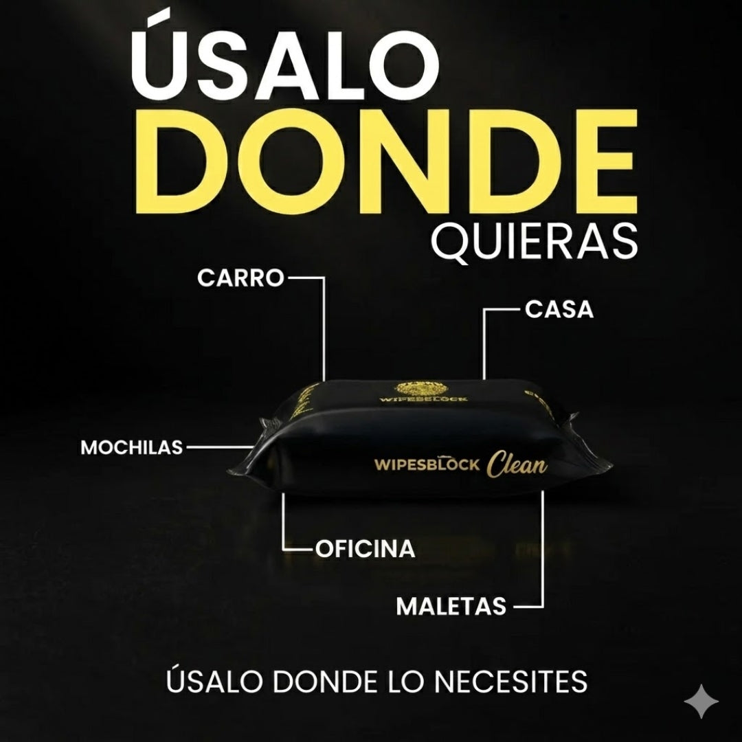 Paños De Limpieza Vehicular Wipesblock Con Aroma A Carblock