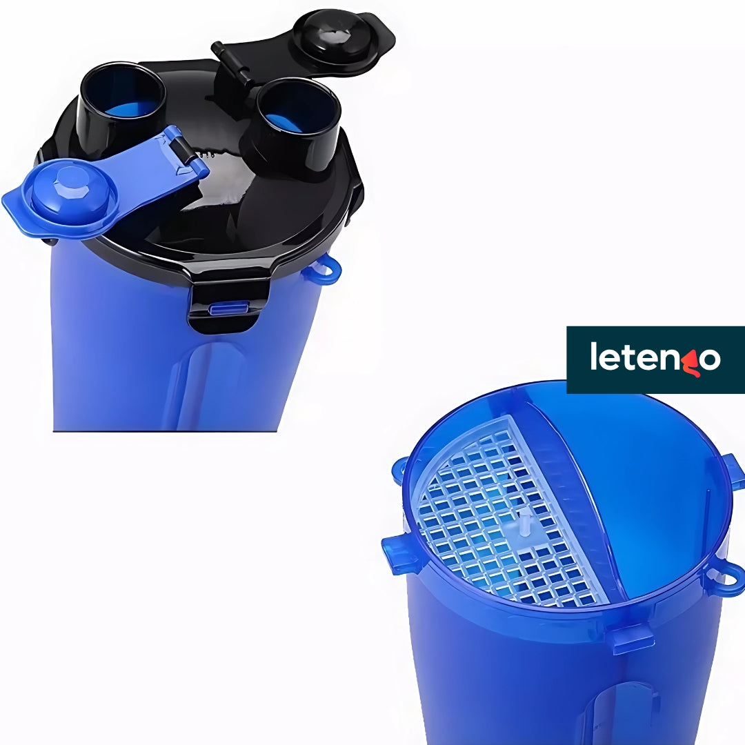 Termo Bebedero Comedero Mascotas Perro Portátil + Plato 2en1