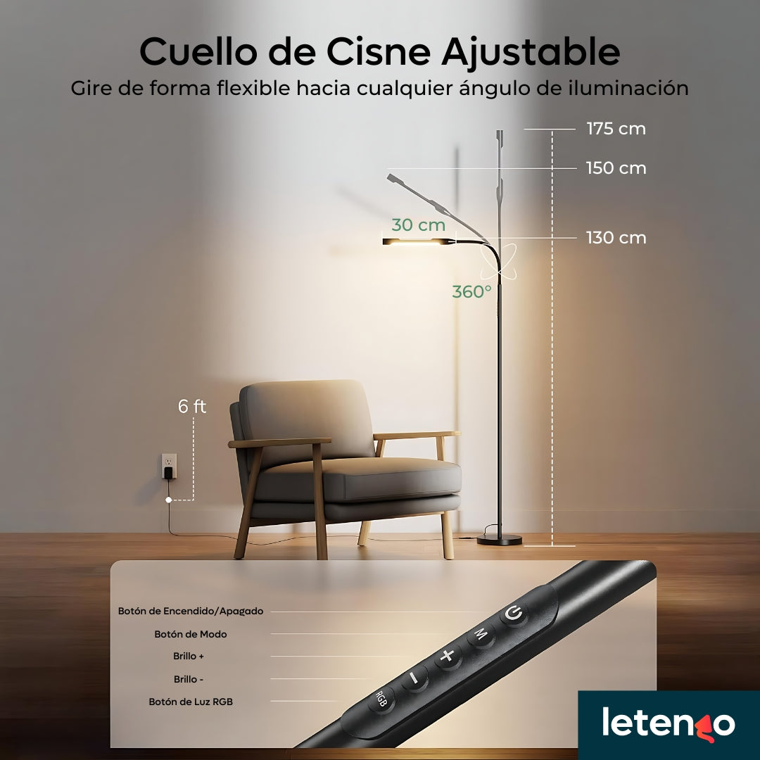 Lámpara De Pie Led Moderna Para Habitación Oficina Sala