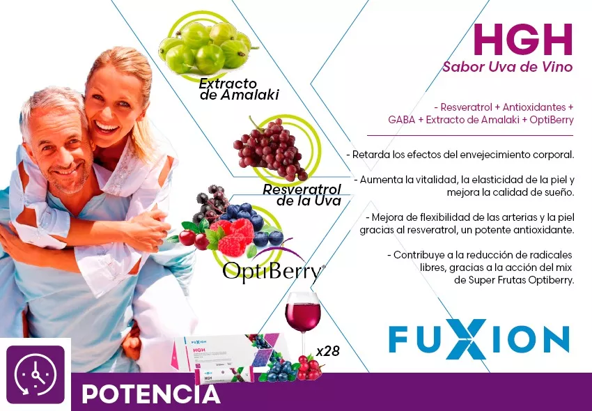 Hgh Fuxion Resveratrol Antienvejecimiento - 28 Sobres