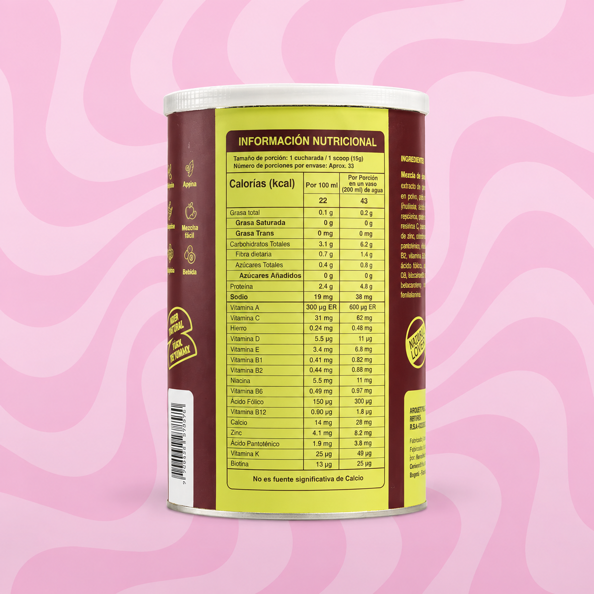 Batido Verde En Polvo Favorece La Digestión (Sabor Frutos Rojos) - Mumu