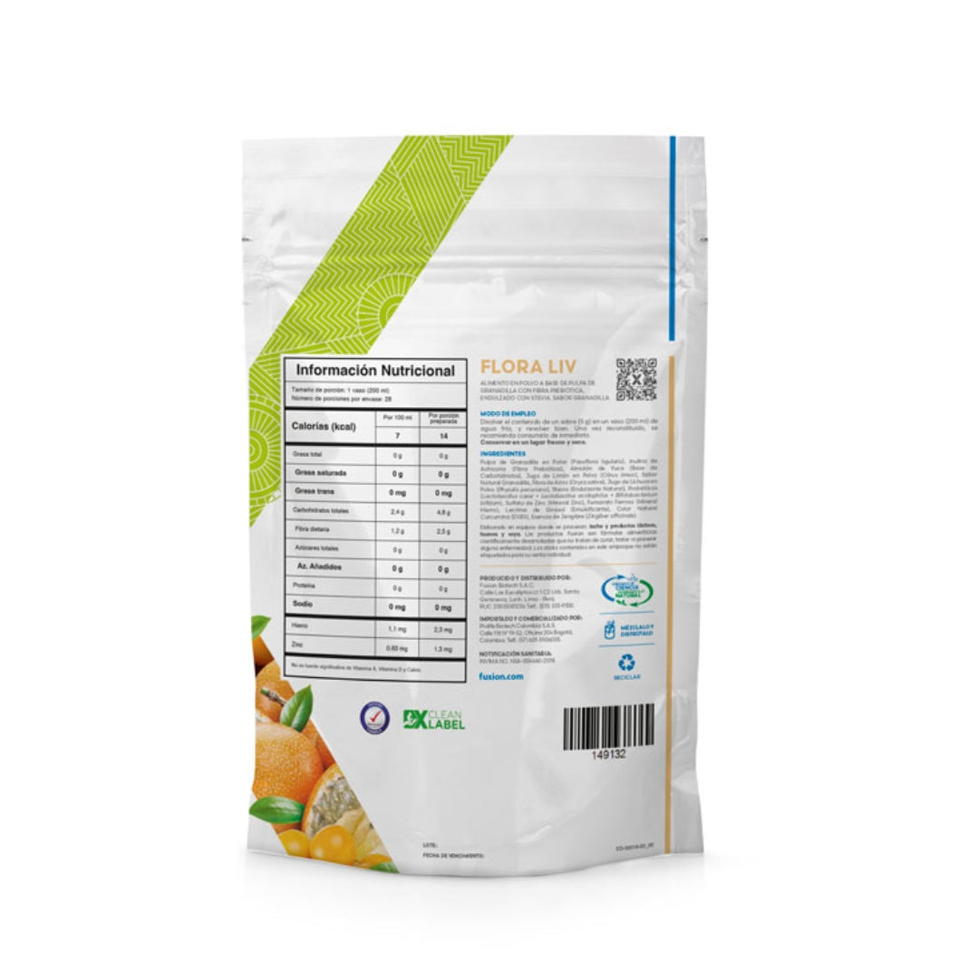 Flora Liv Fuxion Probióticos - 7 Sobres