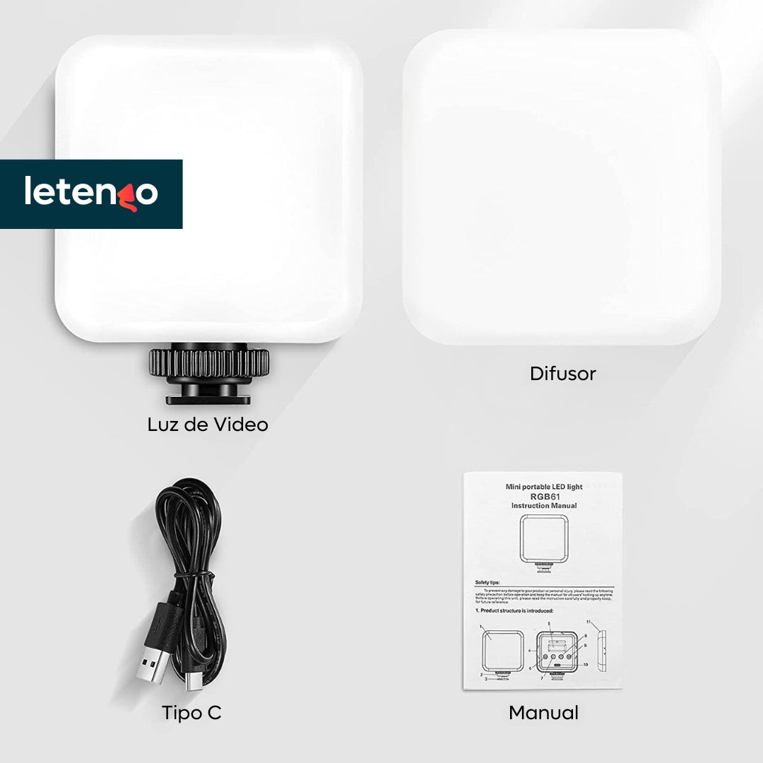 Luz Led Rgb Neewer Para Fotografía Y Video, Recargable