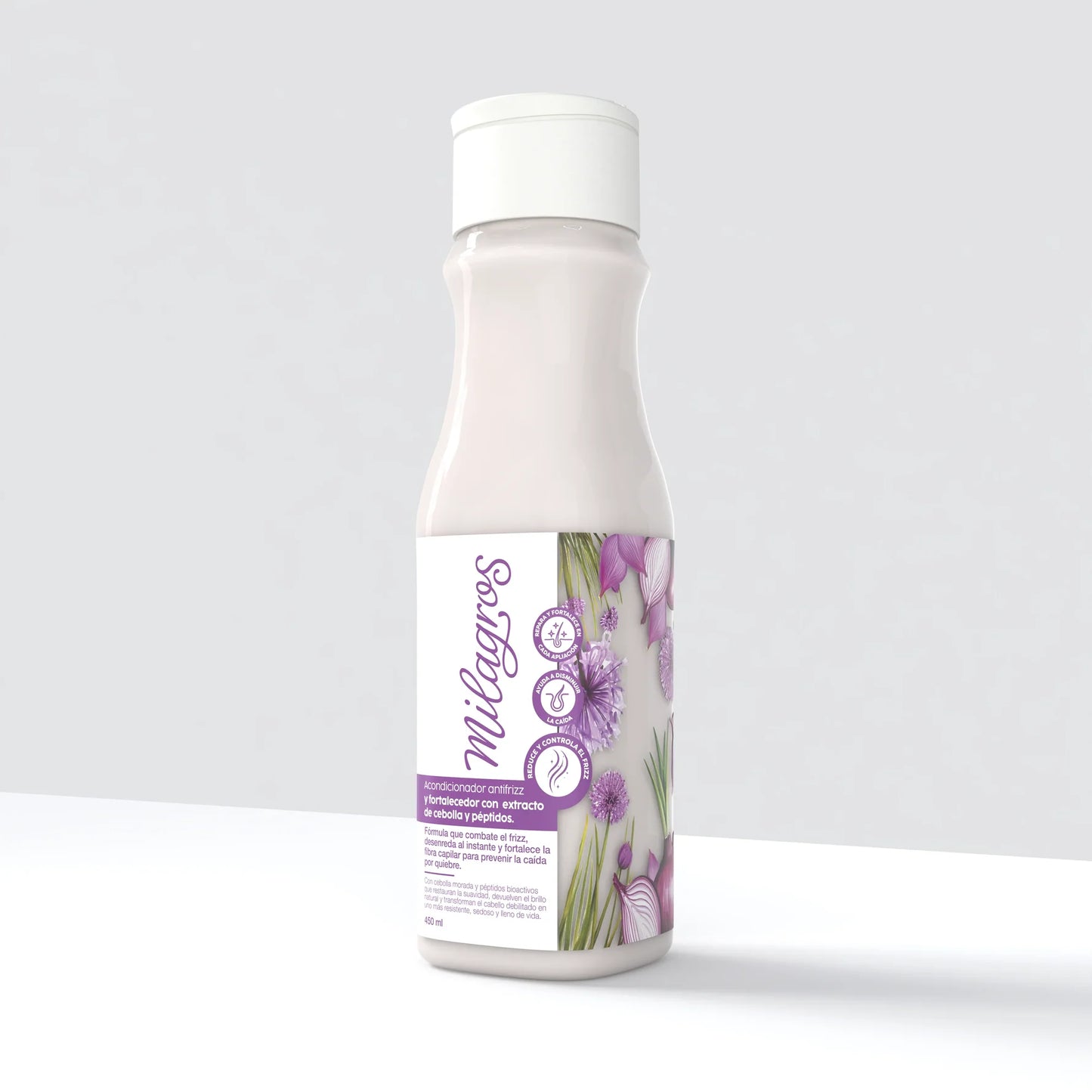 Acondicionador Antifrizz y Fortalecedor Con Extracto De Cebolla y Péptidos 450 mL - Milagros