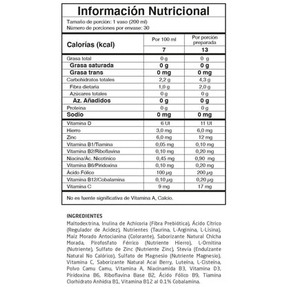 Vitaenergía Fuxion Vitaminas, Minerales,  Antioxidantes, Aminoácidos - 30 Sobres