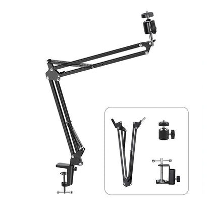 Brazo Soporte Ajustable Para Micrófono Cámara Celular Webcam