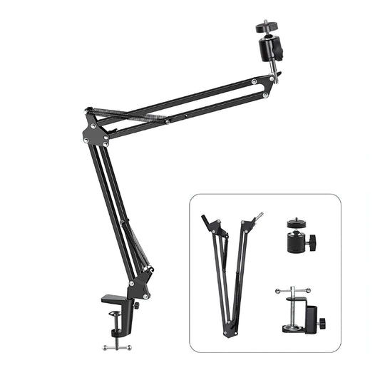 Brazo Soporte Ajustable Para Micrófono Cámara Celular Webcam