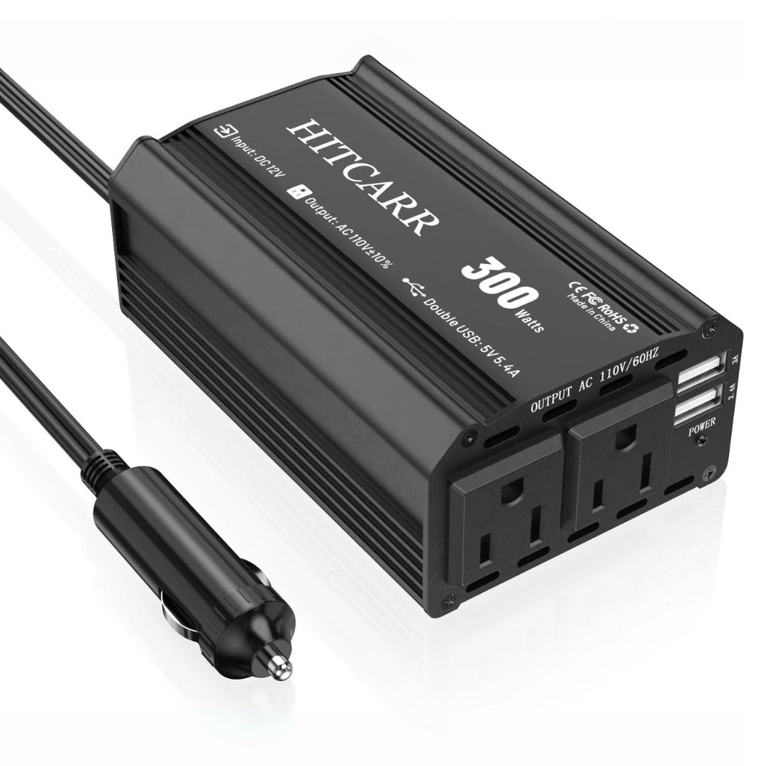 Adaptador Convertidor De Corriente Carro Dc 12v A 110v 300w