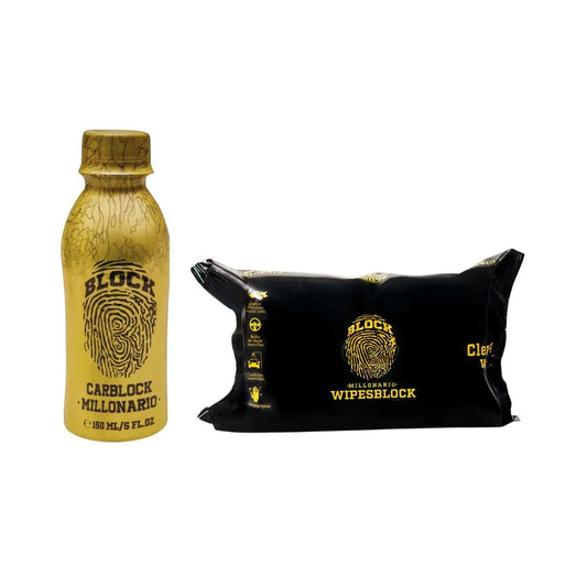 Perfume Para Carro Carblock + Paños Humedos Wipesblock