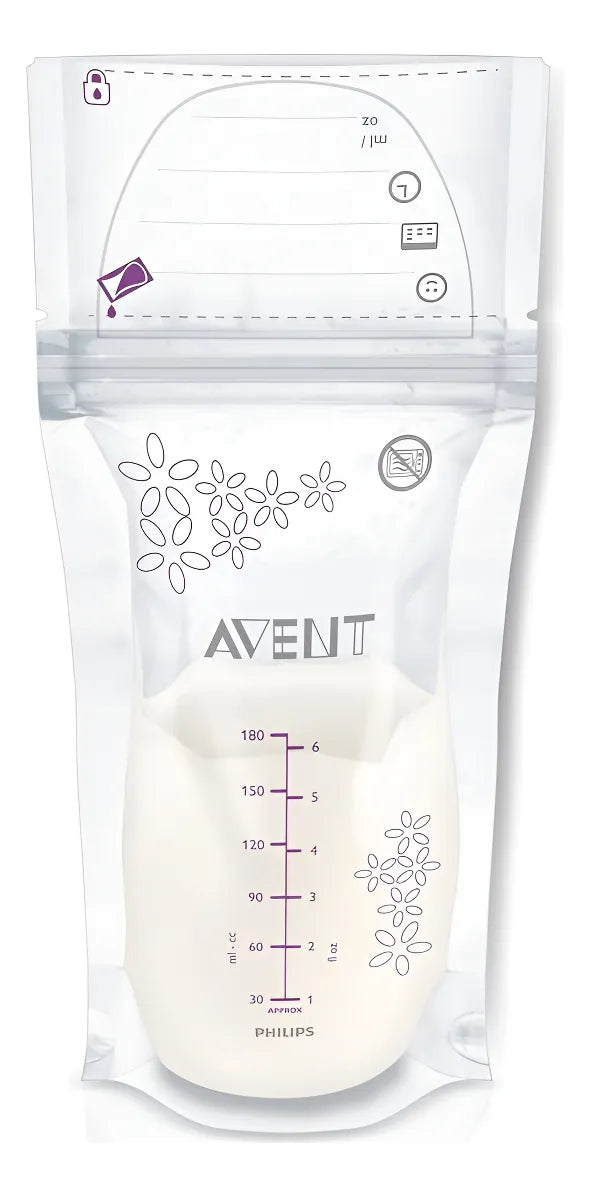 Bolsas De Almacenamiento Leche Materna Avent 6 Onzas 50 Unid