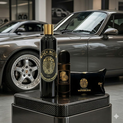Restaurador De Partes Negras Blackblock + Perfume Con Feromonas Para Ropa Interior Femenina Millonaria Womanblock + Paños De Limpieza Vehicular Wipesblock