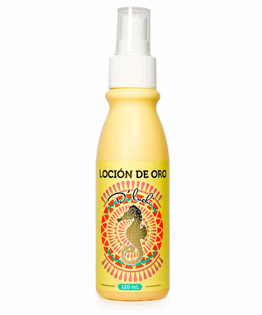 Loción De Oro Aclarante De Vello Corporal Con Vitamina E y Aloe Vera 120 mL - D'Luchi