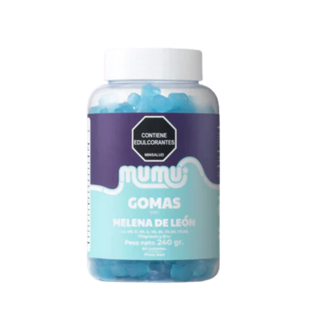 Gomas de Melena de Leon 60Unds Sabor Mora Azul -  Mumu