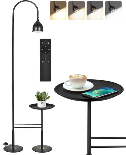 Lámpara De Pie Led Con Mesa Habitación Oficina Sala Moderna