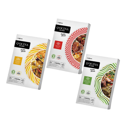 Pack 3 Bases Culinarias Fuxion (1 Roja, 1 Verde y 1 Amarilla)