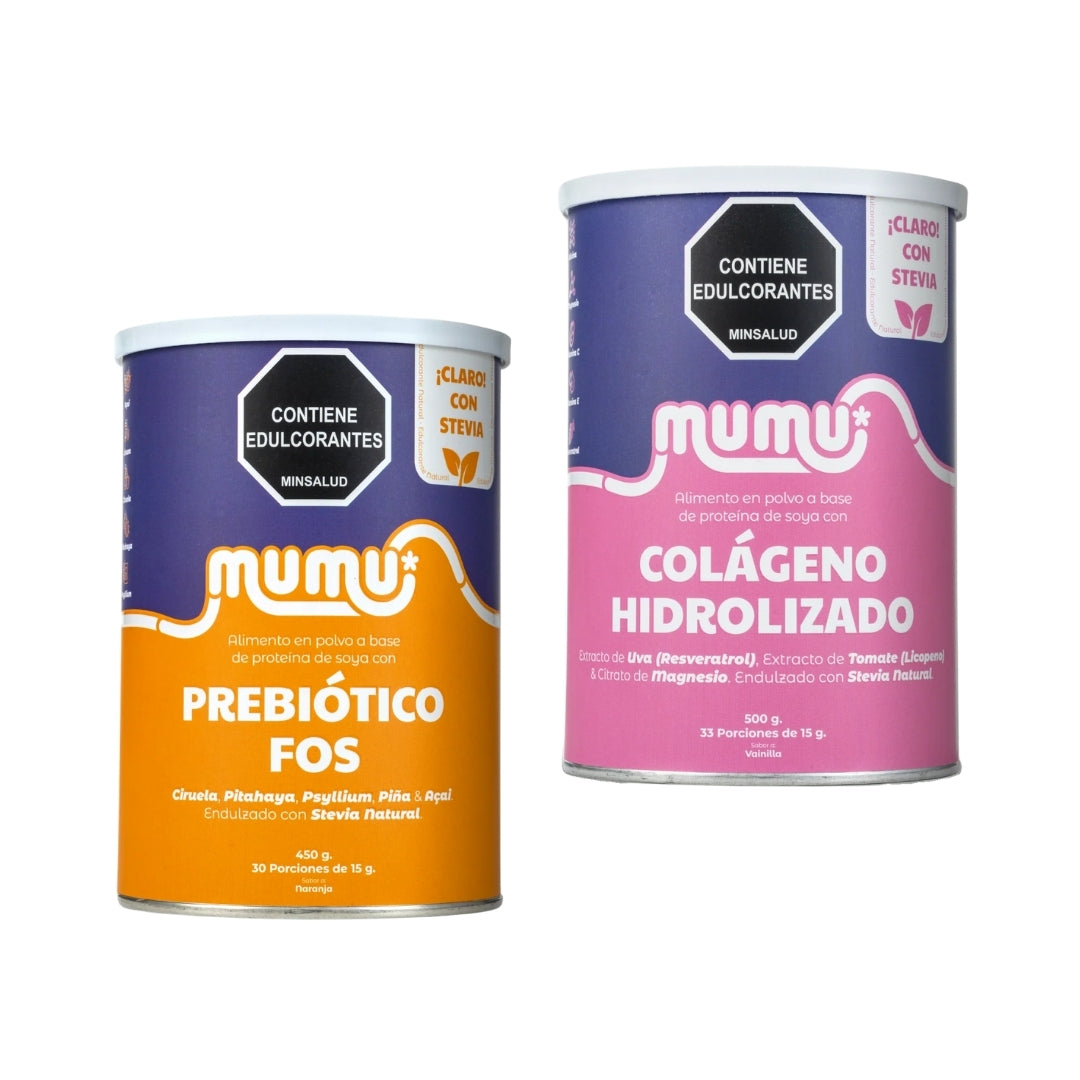 Combo Restaura con Fibra con prebióticos FOS y Colágeno Hidrolizado - Mumu