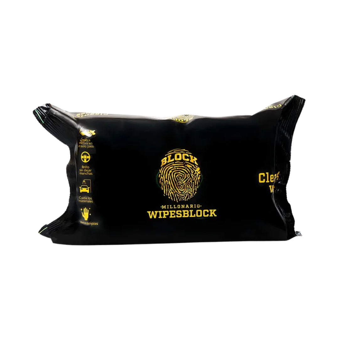 Paños De Limpieza Vehicular Wipesblock Con Aroma A Carblock