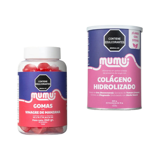 Combo Brilla con Colágeno Hidrolizado y Gomitas de Vinagre de Manzana - Mumu