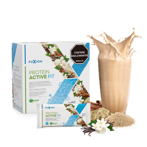 Proteína Activa Fit Fuxion Control de Peso y Saciedad con Proteína Vegetal Sabor Vainilla - 14 Sobres