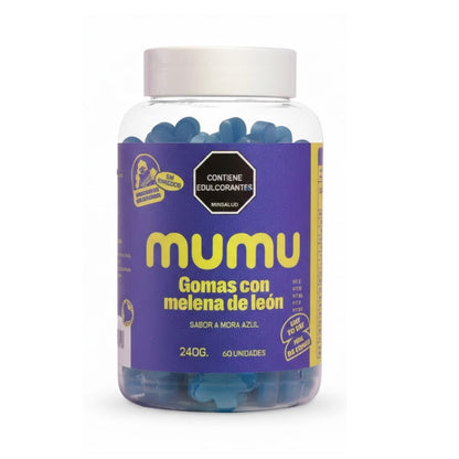 Gomas de Melena de Leon 60Unds Sabor Mora Azul -  Mumu