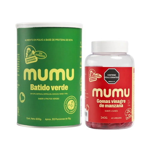 Kit Reduce con Batido Verde y Gomas de Vinagre de Manzana - Mumu
