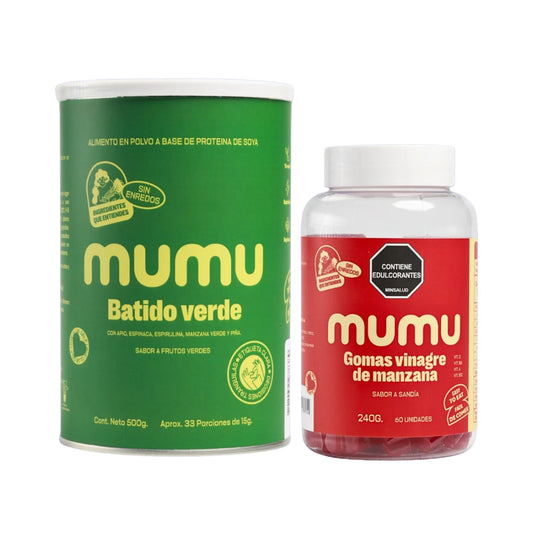 Kit Reduce con Batido Verde y Gomas de Vinagre de Manzana - Mumu
