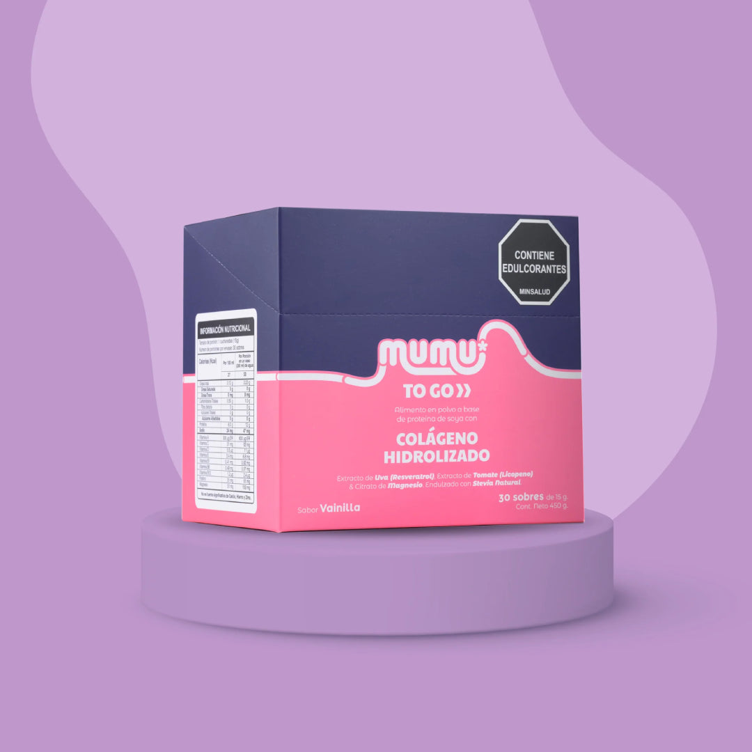 Colágeno Hidrolizado Mumu To Go Sabor Vainilla Caja 30 Sobre