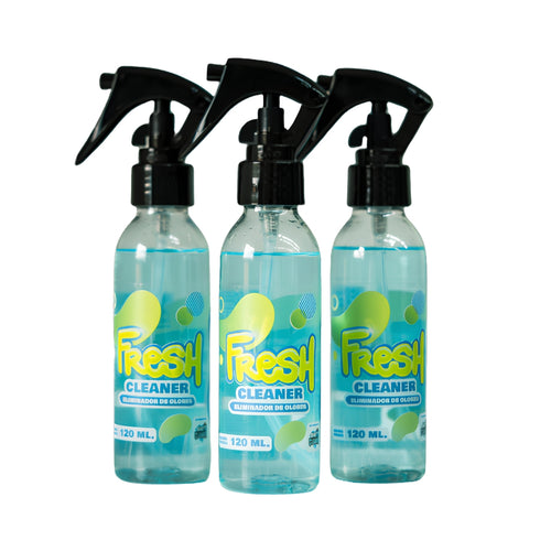 Kit x3 Spray Eliminador De Olores Fresh Cleaner Para Gorras, Zapatos, Cascos, Bolsos