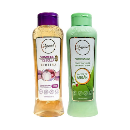 Kit Duo Shampoo Con Cebolla Y Acondicionador - Anyeluz