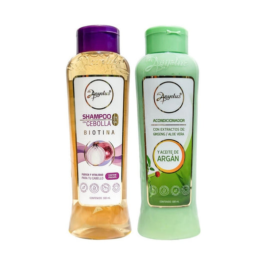Kit Duo Shampoo Con Cebolla Y Acondicionador - Anyeluz