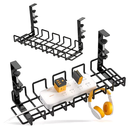 Bandeja Organizadora De Cables Para Escritorio De Metal