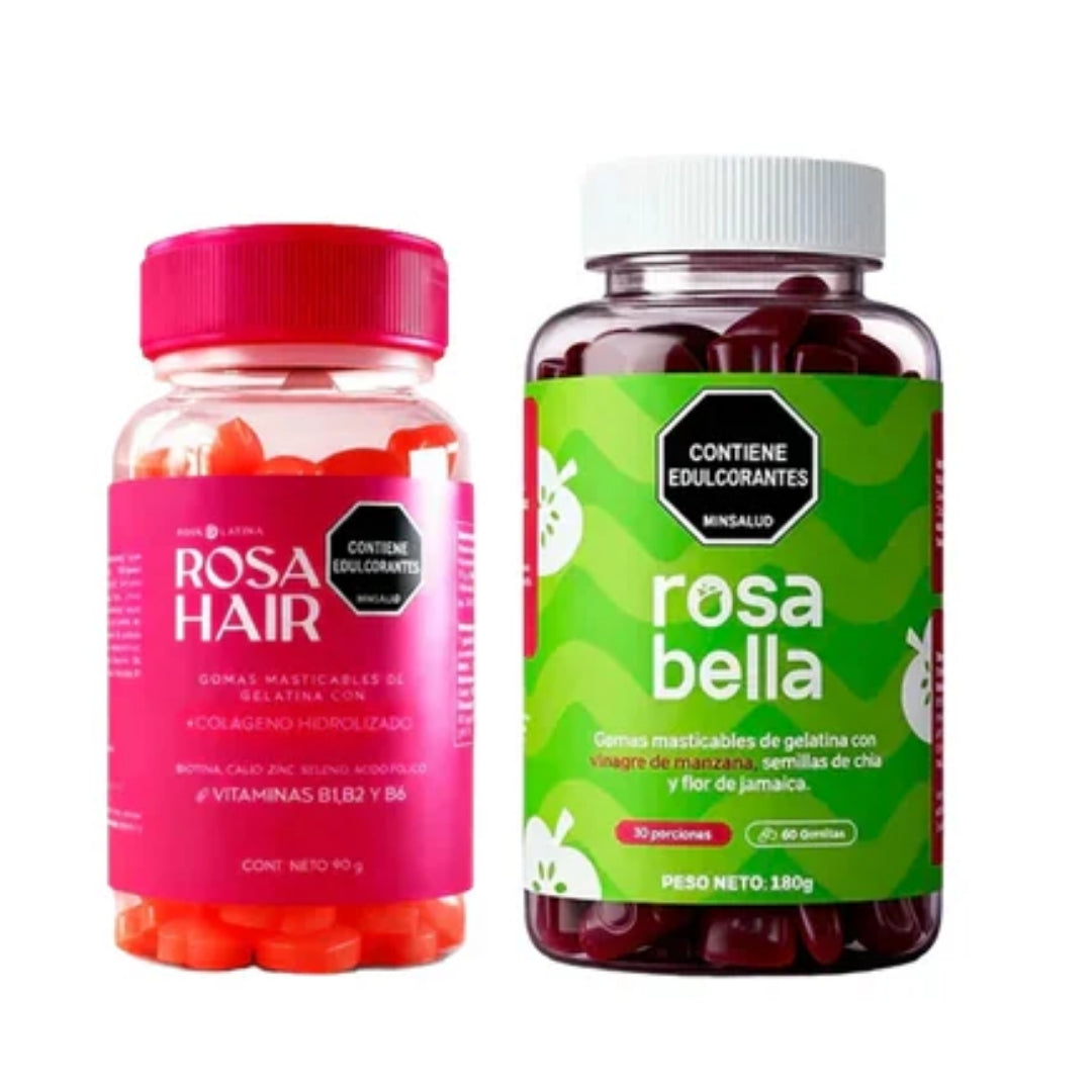 Gomas Masticables Rosa Hair + Rosa Bella  - Rosa Latina